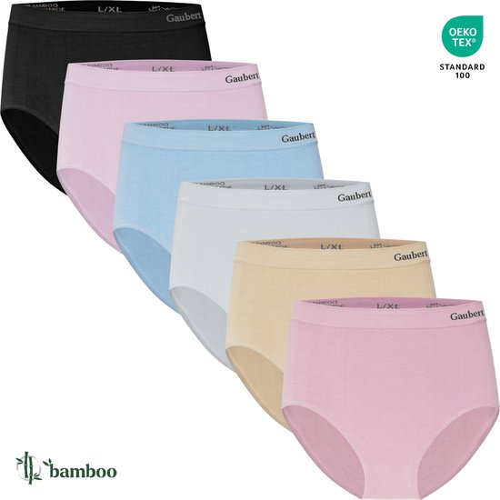 Bamboe naadloos hoge taille slips dames 6-pack